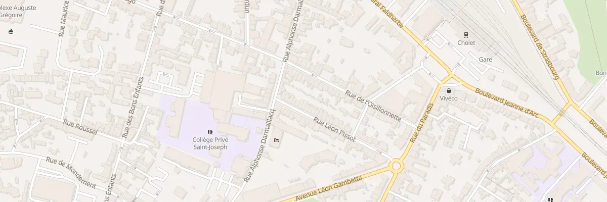 Plan du 38 Rue Léon Pissot à Cholet
