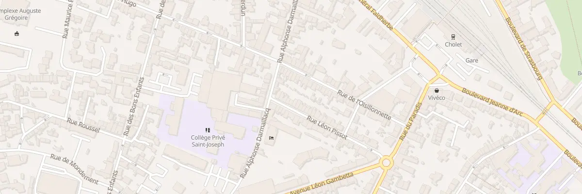 Plan du 42 Rue Léon Pissot à Cholet