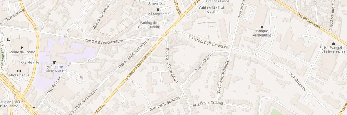 Plan du 25 Rue Porte Baron à Cholet