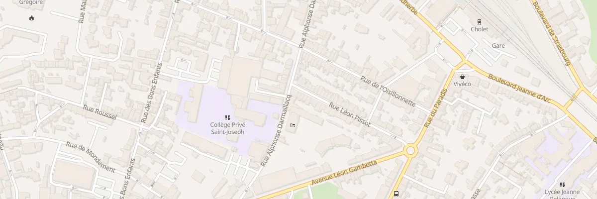 Plan du 45 Rue Léon Pissot à Cholet