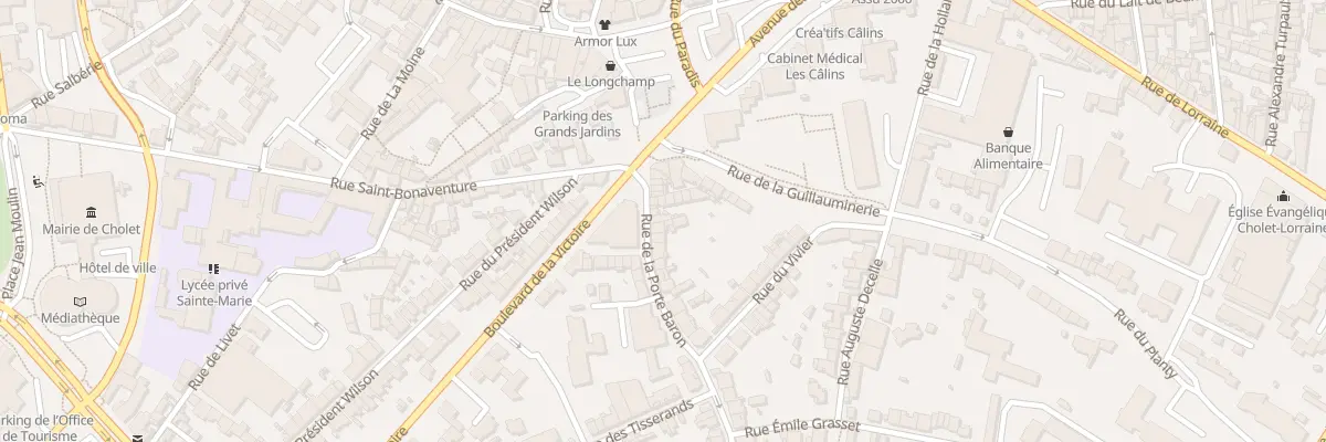 Plan du 17 Rue Porte Baron à Cholet