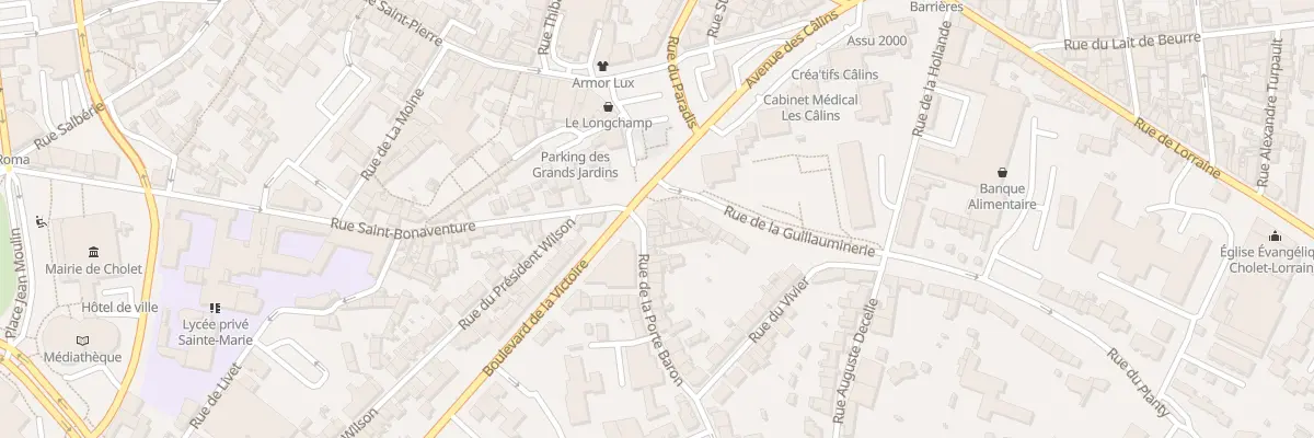 Plan du 3 Rue Porte Baron à Cholet