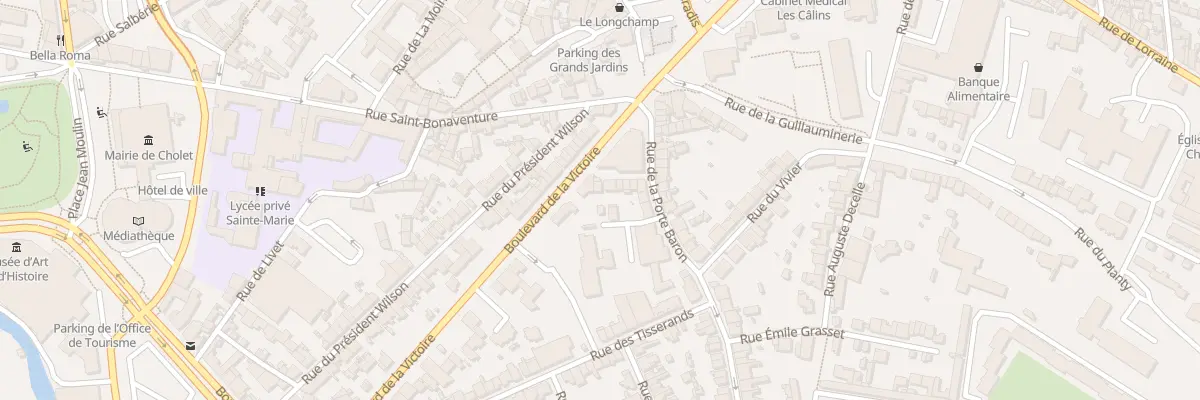 Plan du 12 Rue Porte Baron à Cholet