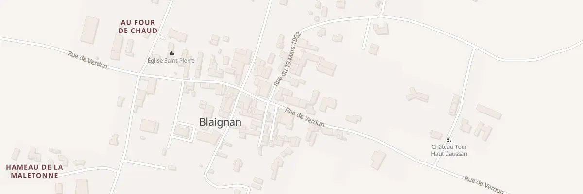 Plan du 28 Rue de Verdun à Blaignan-Prignac