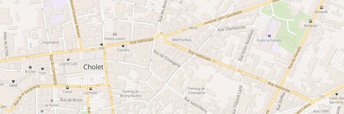 Plan du 10 Rue de l’Orangerie à Cholet