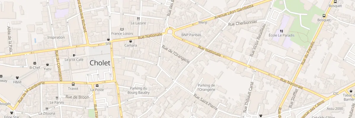 Plan du 15 Rue de l’Orangerie à Cholet