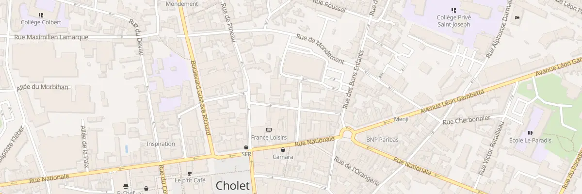 Plan du 9 Rue de la Filature à Cholet