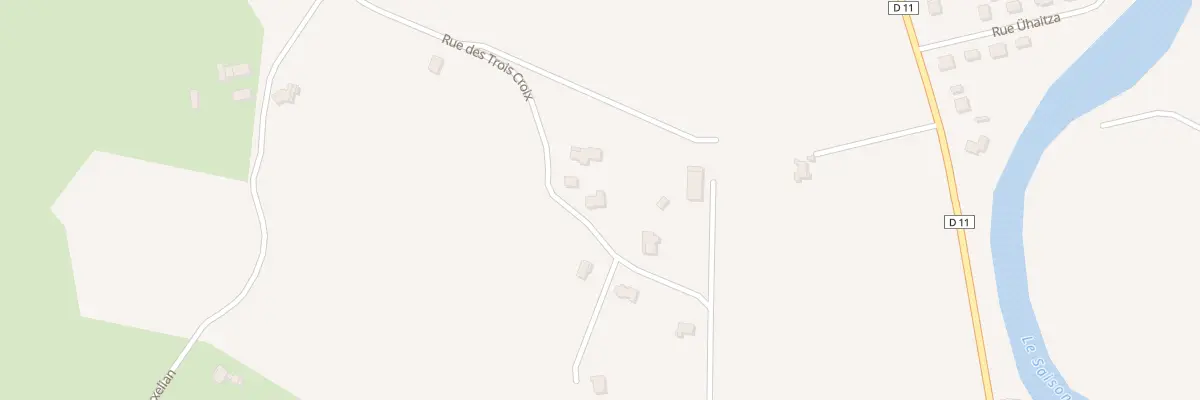 Plan du 956 Rue des Trois Croix à Espès-Undurein