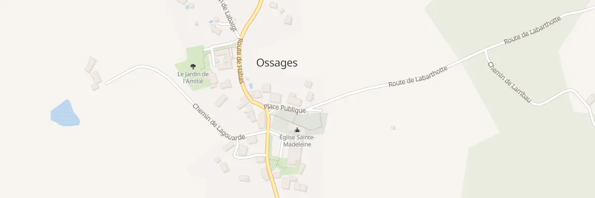 Plan du 64 Rte du Bourg à Ossages