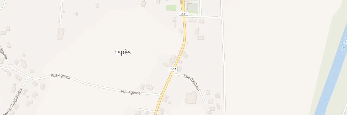 Plan du 2902 Rte du Pays de Soule à Espès-Undurein