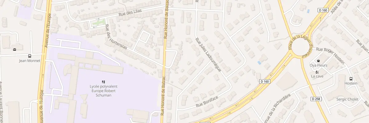 Plan du 103 Rue Honoré de Balzac à Cholet