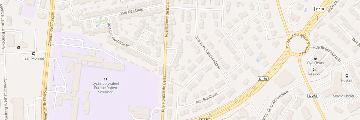 Plan du 105 Rue Honoré de Balzac à Cholet