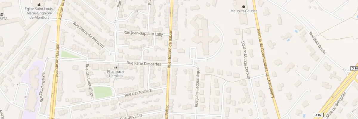 Plan du 43 Rue Honoré de Balzac à Cholet