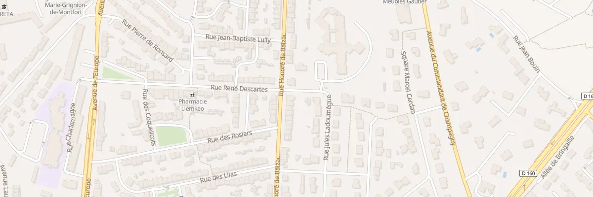 Plan du 51 Rue Honoré de Balzac à Cholet
