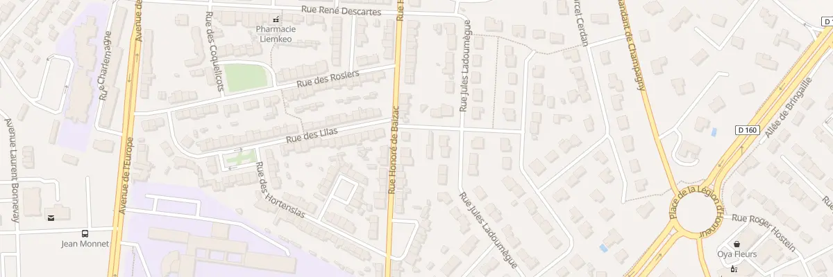 Plan du 75 Rue Honoré de Balzac à Cholet