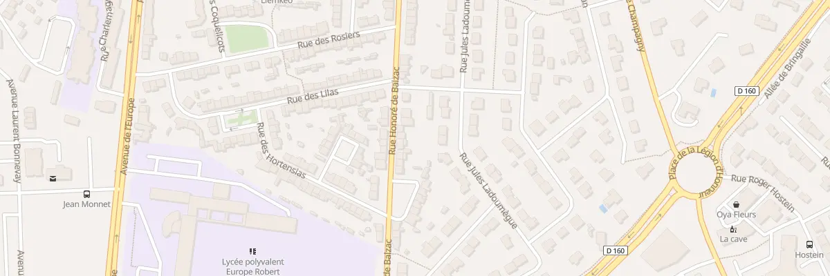 Plan du 89 Rue Honoré de Balzac à Cholet