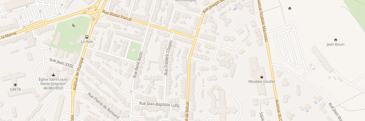 Plan du 16 Rue Honoré de Balzac à Cholet