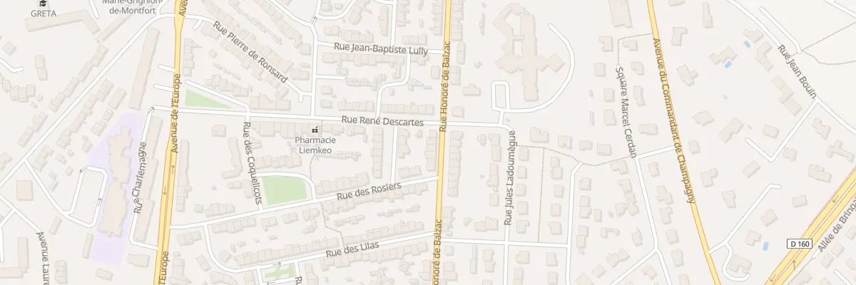 Plan du 46 Rue Honoré de Balzac à Cholet