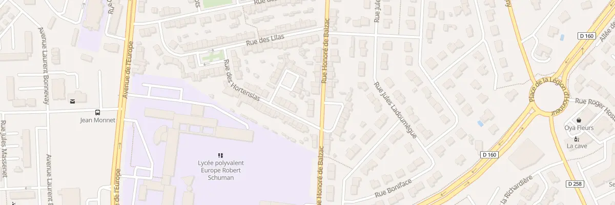 Plan du 74 Rue Honoré de Balzac à Cholet