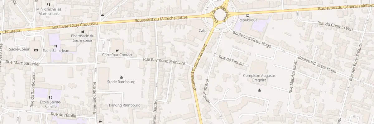 Plan du 2 Rue Raymond Poincaré à Cholet