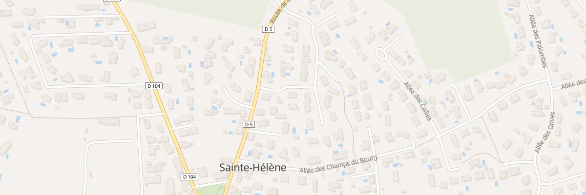 Plan du 2 All de la Brise à Sainte-Hélène