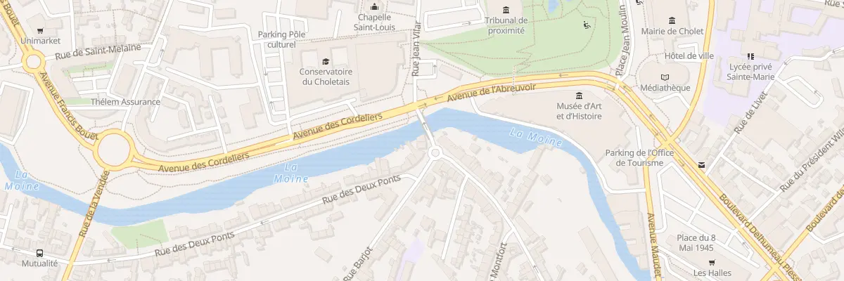 Plan du 2 Rue des Deux Ponts à Cholet