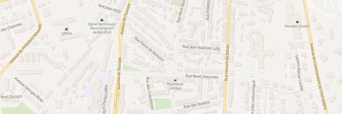 Plan du 2 Rue Pierre de Ronsard à Cholet