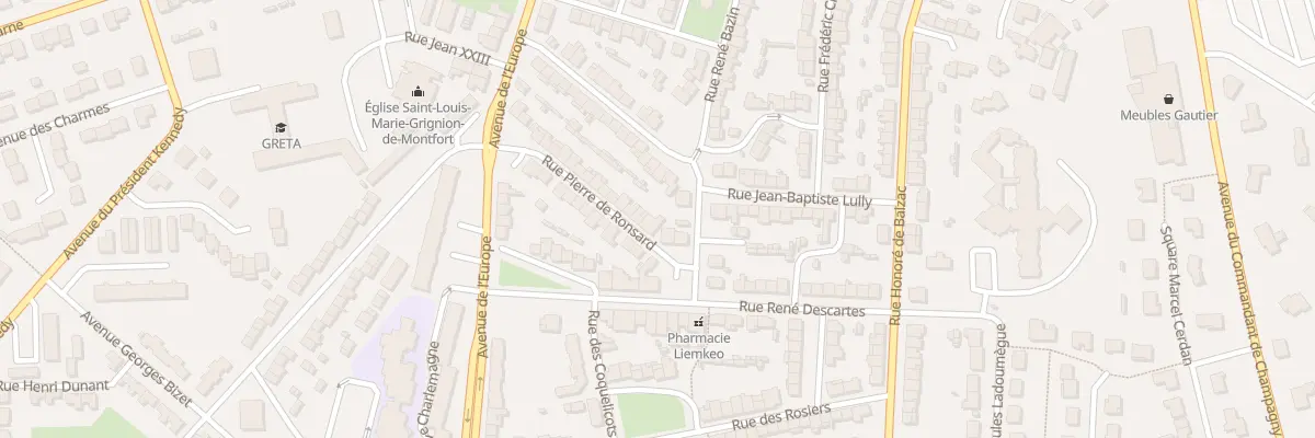 Plan du 6 Rue Pierre de Ronsard à Cholet