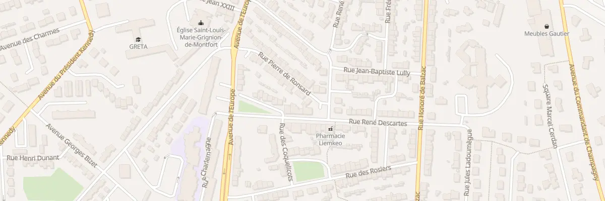 Plan du 1 Rue Pierre de Ronsard à Cholet