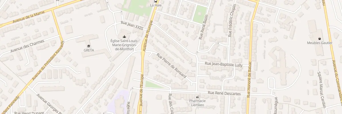 Plan du 20 Rue Pierre de Ronsard à Cholet