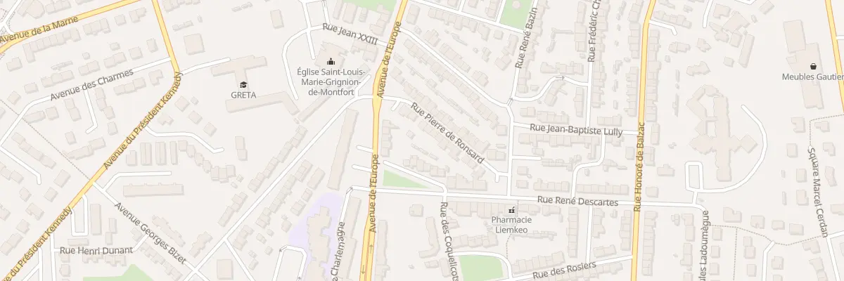 Plan du 15 Rue Pierre de Ronsard à Cholet