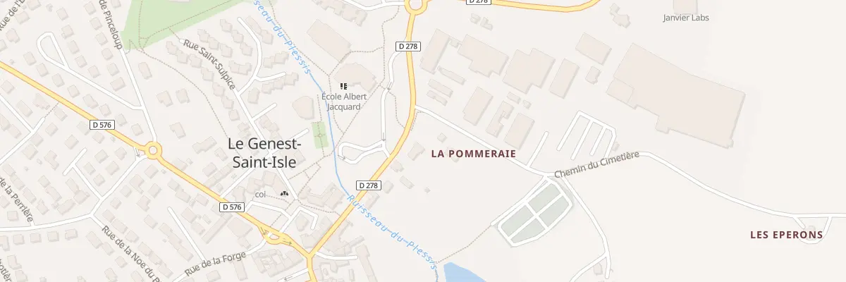 Plan du 14 Rte des Chênes Secs au Genest-Saint-Isle