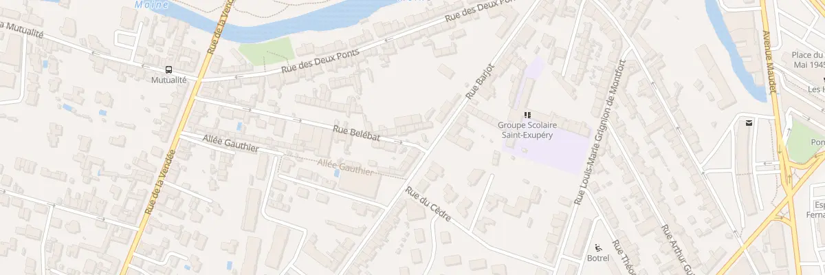 Plan du 6 Rue Bel Ebat à Cholet