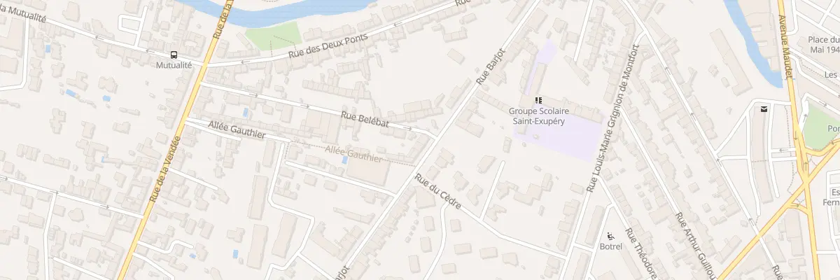 Plan du 18 Rue Barjot à Cholet