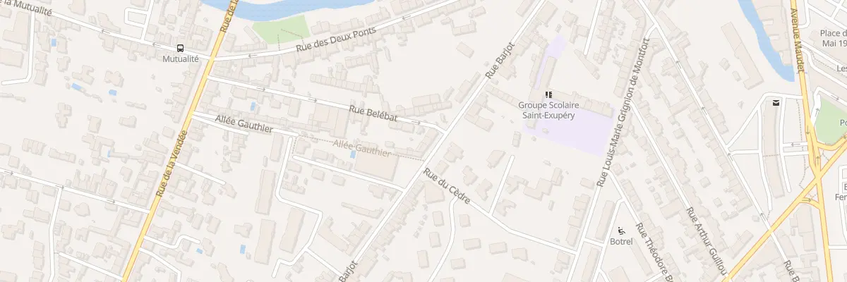 Plan du 20 Rue Barjot à Cholet