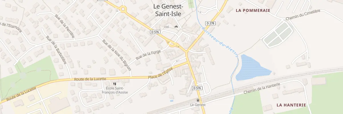 Plan du 3 Pl de l’Église au Genest-Saint-Isle