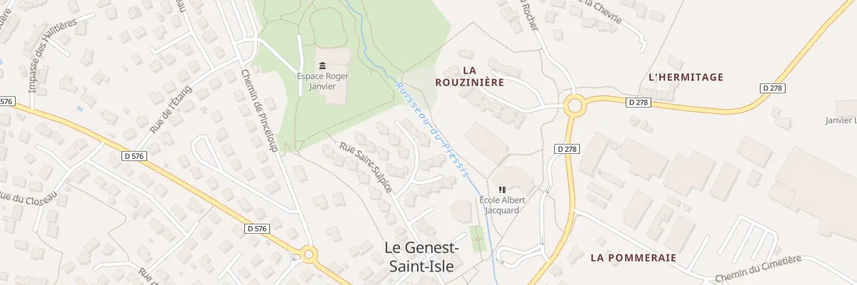Plan du 8 Rue des Alisiers au Genest-Saint-Isle