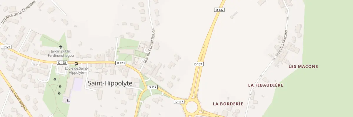 Plan du 4T Rue de la République à Saint-Hippolyte