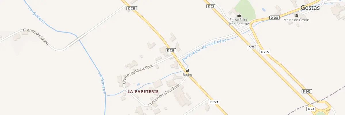 Plan du 5031 La Papeterie à Gestas