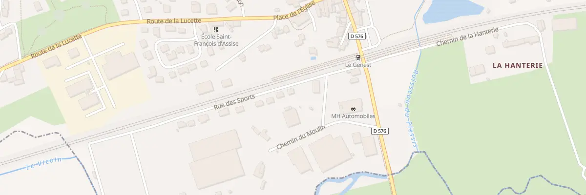 Plan du 1 Rue des sports au Genest-Saint-Isle