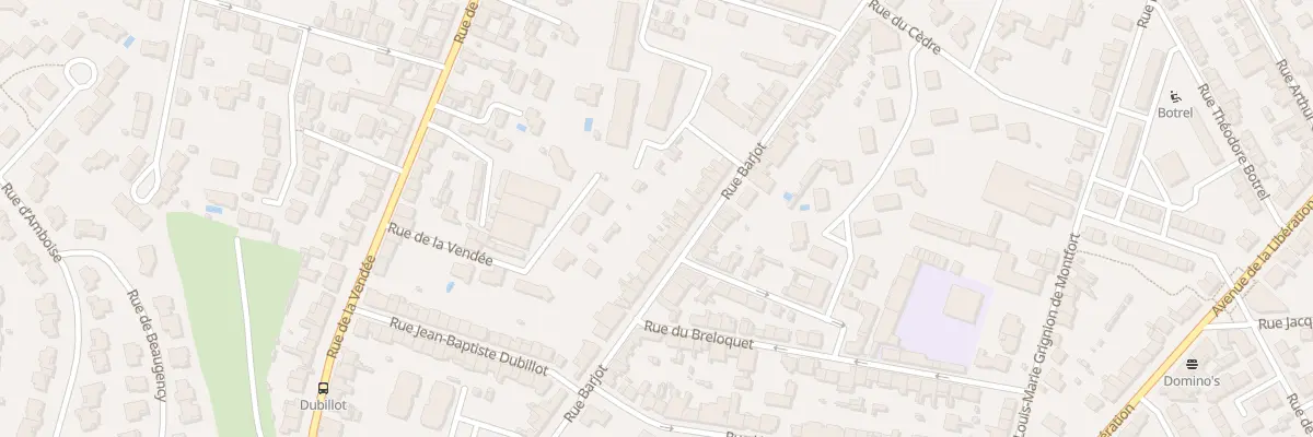 Plan du 72 Rue Barjot à Cholet