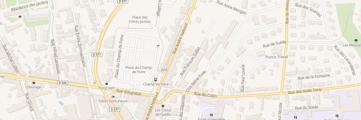 Plan du 38 Rue Andre Halbout Vire à Vire Normandie