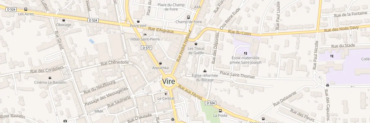 Plan du 50 Rue Andre Halbout Vire à Vire Normandie