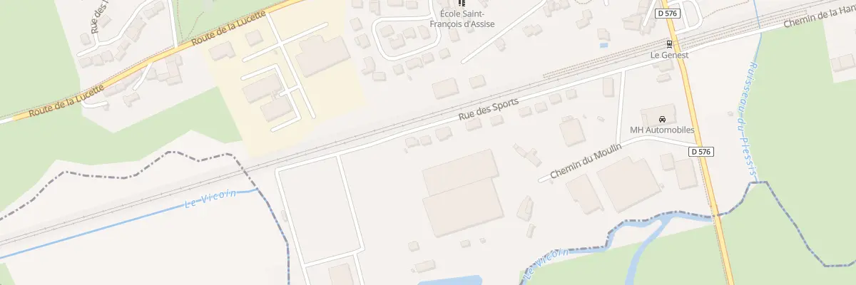 Plan du 8 Rue des sports au Genest-Saint-Isle