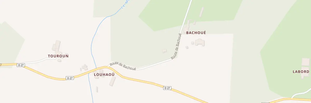 Plan du 290 Rte de Bachoué à Andrein