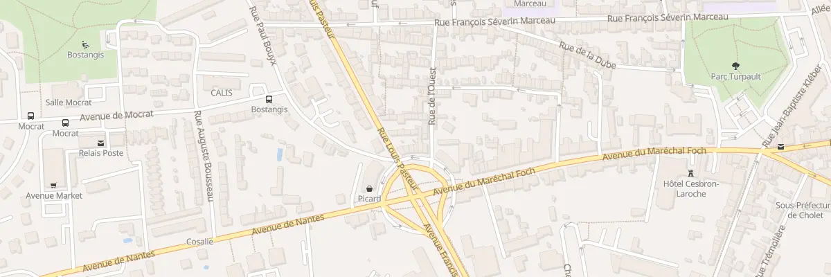 Plan du 6 Rue Louis Pasteur à Cholet