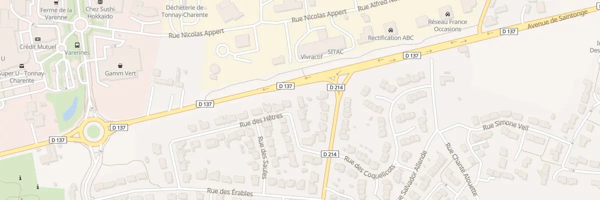 Plan du 8 Rue des Hêtres à Tonnay-Charente