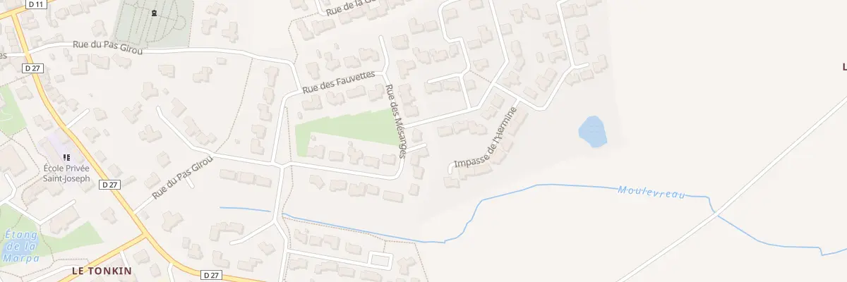 Plan du 20 Rue des Mésanges aux Epesses