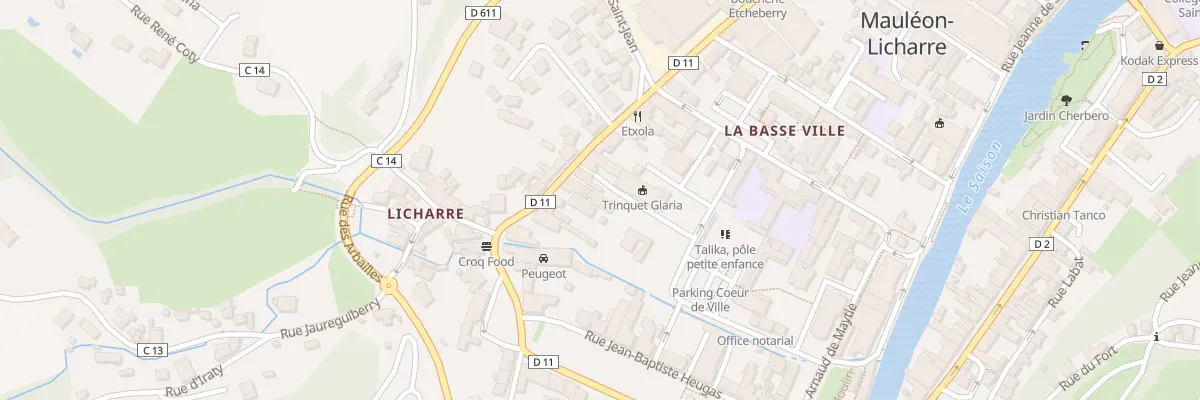 Plan du 14 Bd Gambetta à Mauléon-Licharre