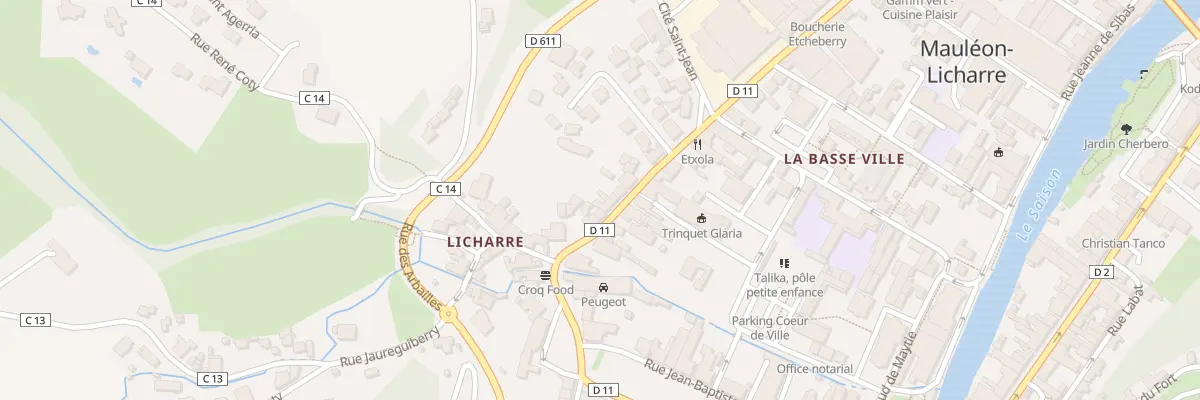 Plan du 9 Bd Gambetta à Mauléon-Licharre